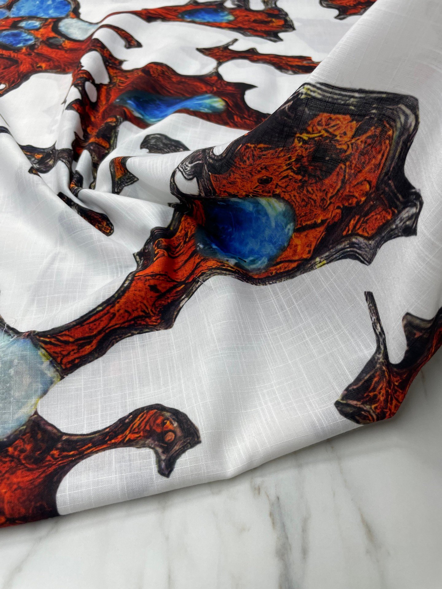 Viara Desen Elbiselik Pantolonluk Keten Kumaş