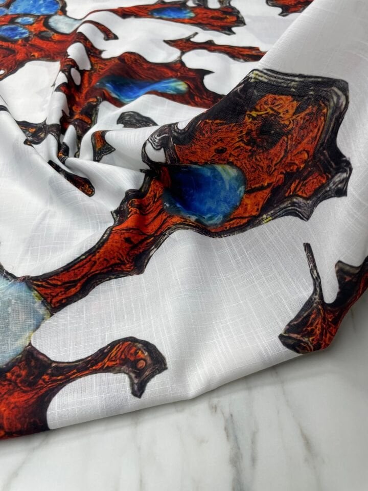 Viara Desen Elbiselik Pantolonluk Keten Kumaş