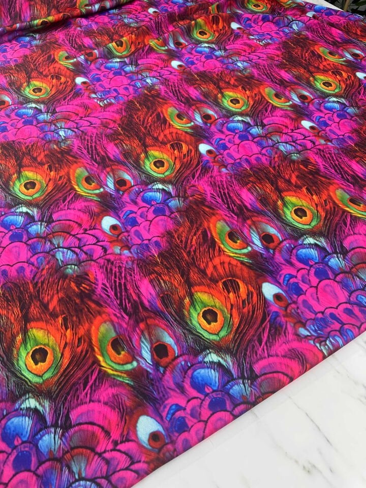 Desenli İpek Saten Elbise Etek Gömlek Şalvar