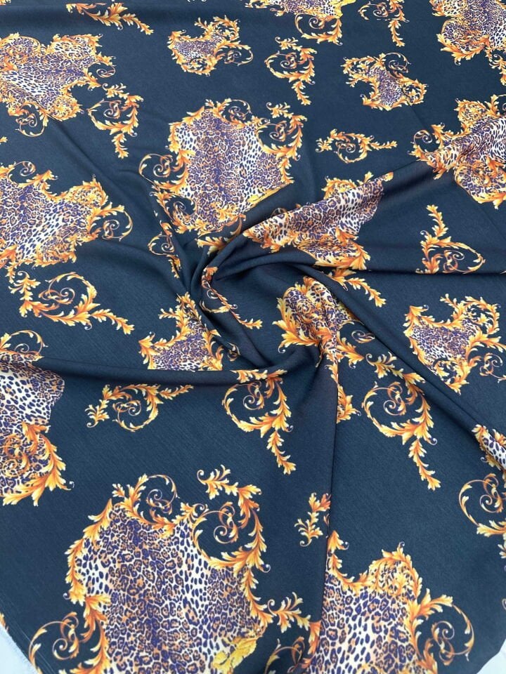 Desenli İpek Saten Elbise Etek Gömlek Şalvar