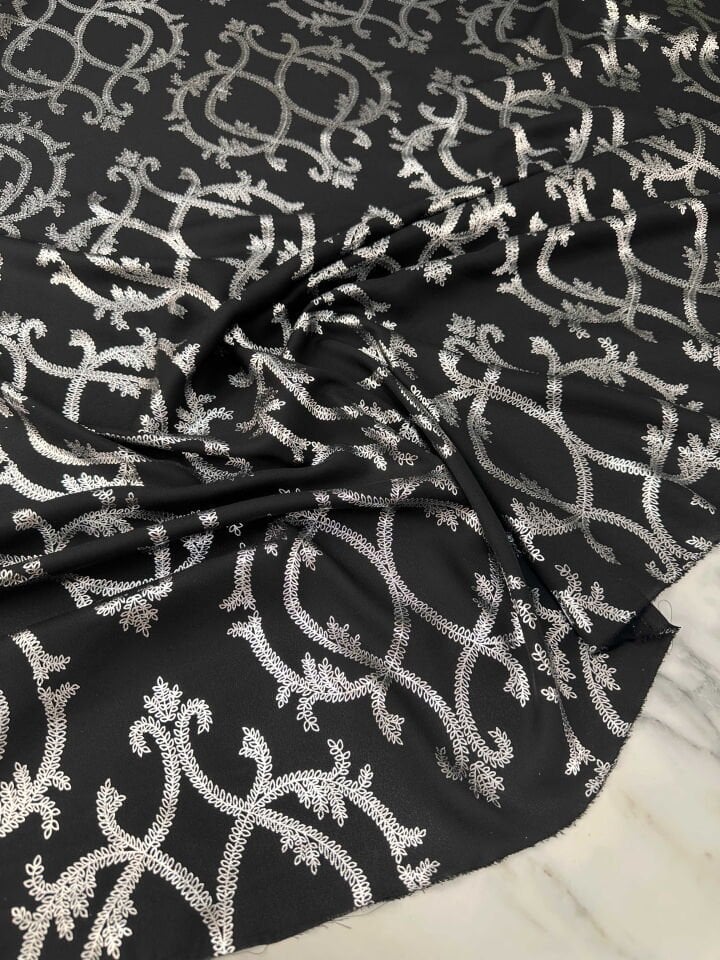 Fantazi Ürün Gümüş Kablama Qin Krep Elbise Abaya Etek Bol Pantolon