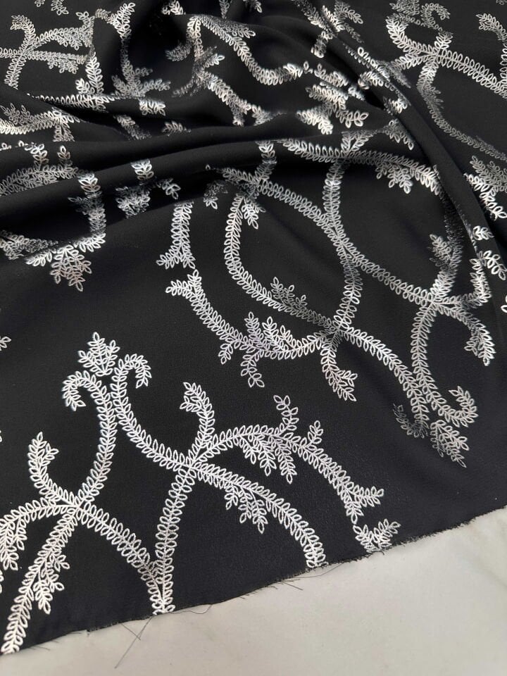 Fantazi Ürün Gümüş Kablama Qin Krep Elbise Abaya Etek Bol Pantolon