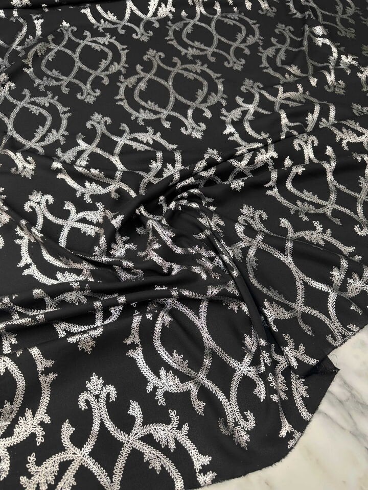 Fantazi Ürün Gümüş Kablama Qin Krep Elbise Abaya Etek Bol Pantolon