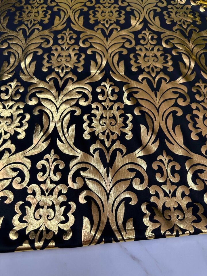 Fantai Ürün Altın Kablama Motif Desen Elbise Etek Şalvar