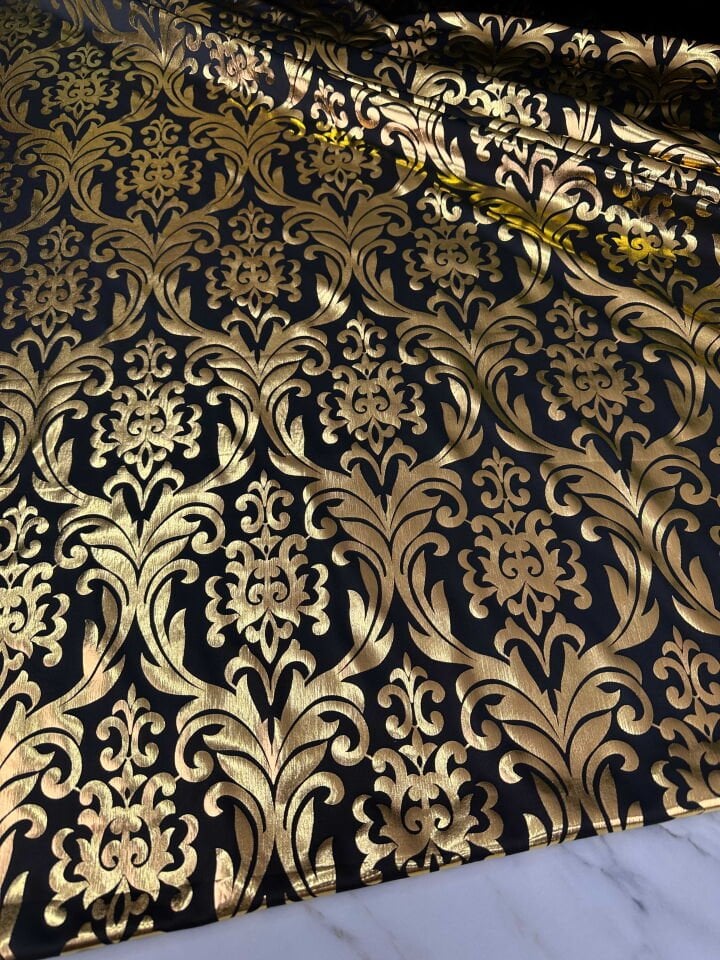 Fantai Ürün Altın Kablama Motif Desen Elbise Etek Şalvar