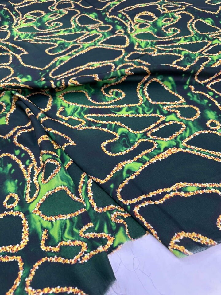 Fyona Desen Dijital Baskı İpek Saten Kumaş