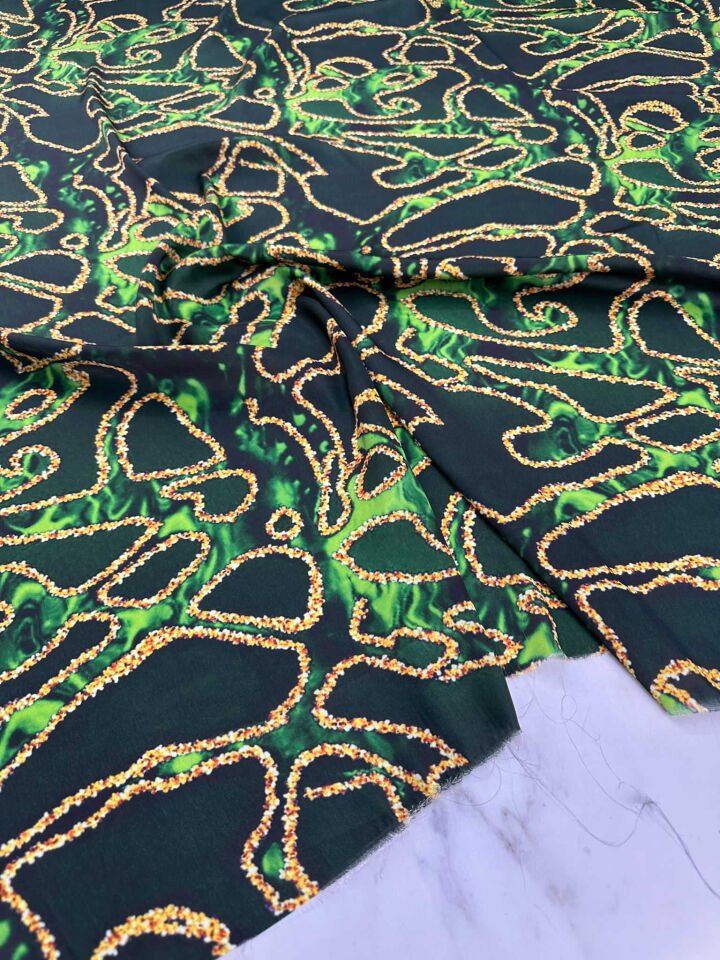 Fyona Desen Dijital Baskı İpek Saten Kumaş