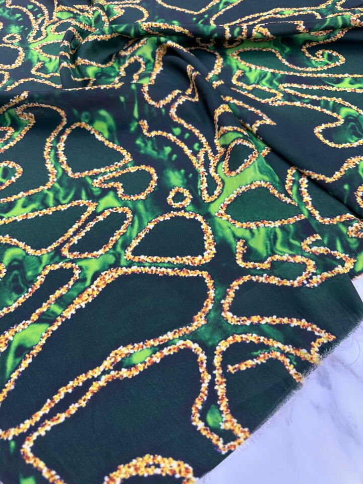 Fyona Desen Dijital Baskı İpek Saten Kumaş