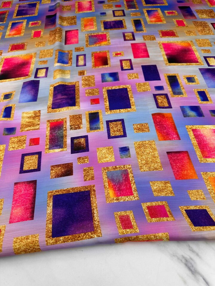 Desenli İpek Saten Elbise Etek Gömlek Şalvar