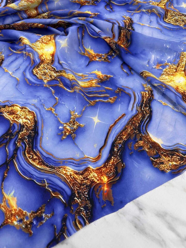 Olea Desen Dijital Baskı İpek Saten Kumaş