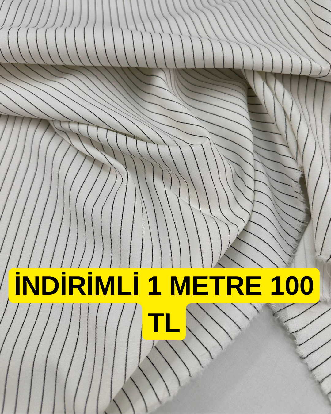 İndirimli İnce Cizgi Dabıl Krep Kumaş Likralı Yumuşak