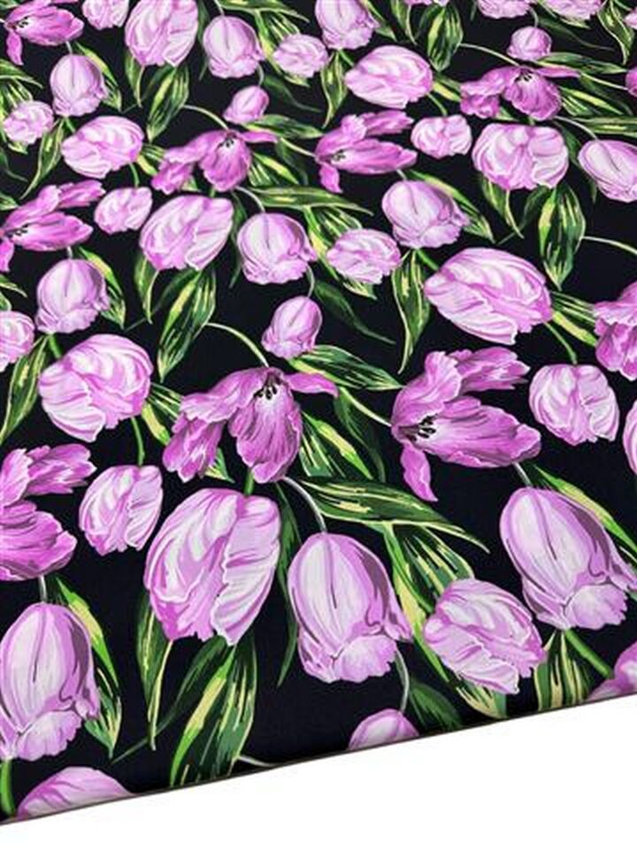 Çuha Çiçeği Desen Elbiselik Gömleklik Krep Kumaş