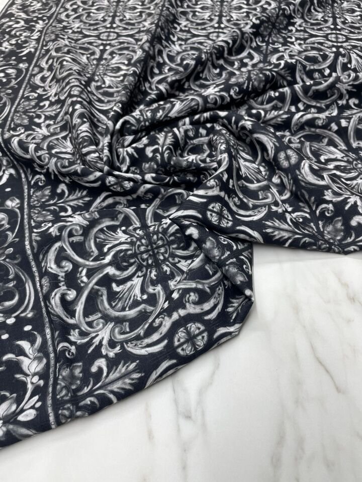 Berlin Desen Elbiselik Pantolonluk Keten Kumaş