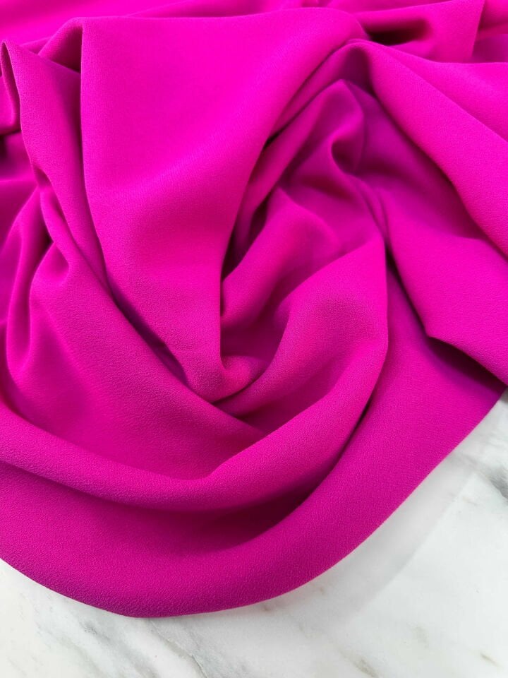 Fuşya İthal Rubi Krep Elbise Etek Abaya