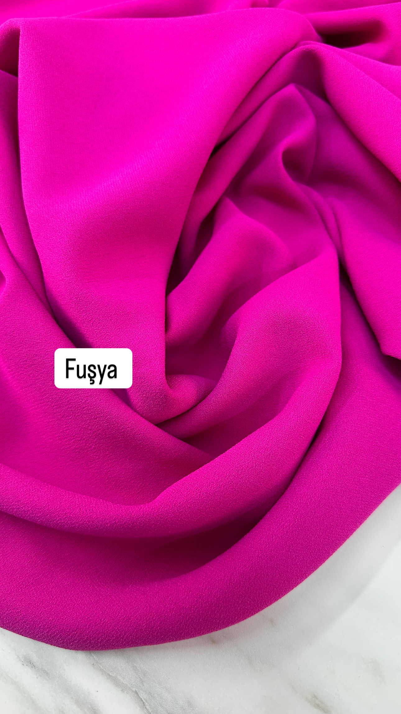 Fuşya İthal Rubi Krep Elbise Etek Abaya