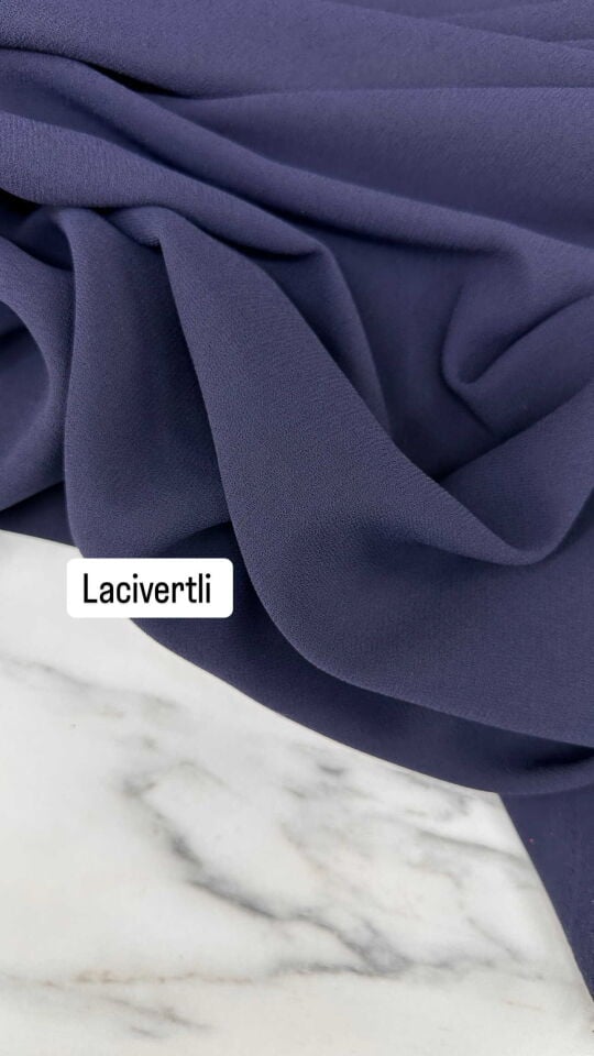 Lacivert İthal Rubi Krep Elbise Etek Abaya Pantolon