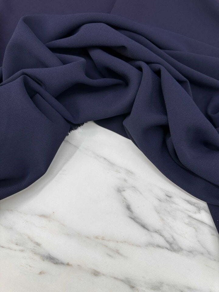 Lacivert İthal Rubi Krep Elbise Etek Abaya Pantolon