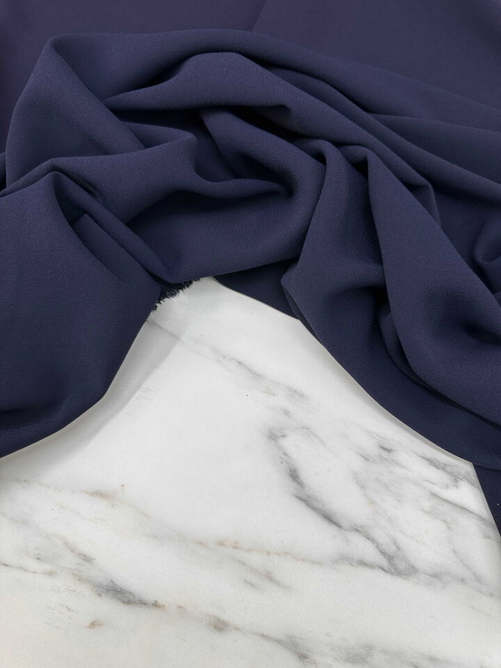 Lacivert İthal Rubi Krep Elbise Etek Abaya Pantolon