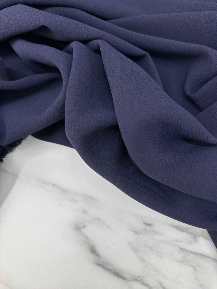 Lacivert İthal Rubi Krep Elbise Etek Abaya Pantolon