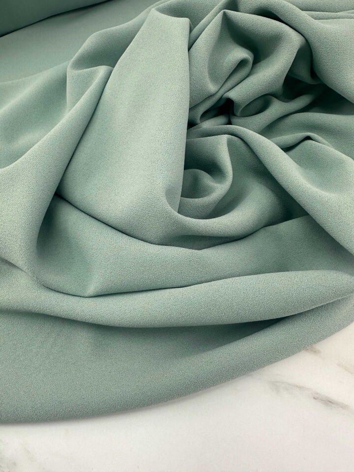 Mint Yeşili İthal Rubi Krep Elbise Etek Abaya Pantolon