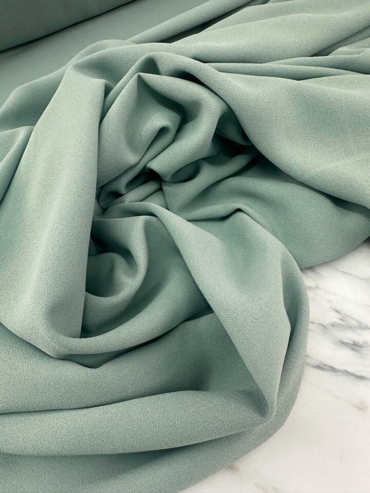 Mint Yeşili İthal Rubi Krep Elbise Etek Abaya Pantolon