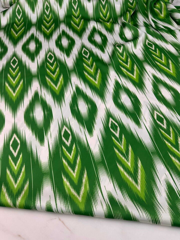 Desenli İpek Saten Elbise Etek Gömlek Elbise Şalvar