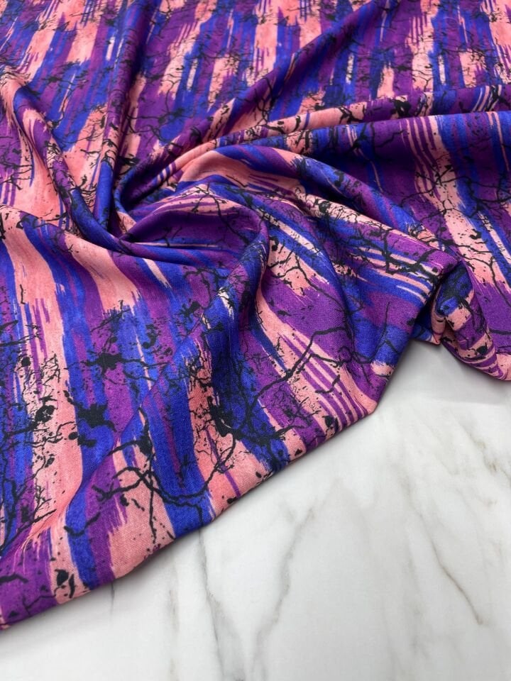 Dize Desen Elbiselik Pantolonluk Keten Kumaş