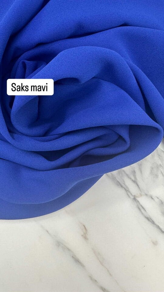 Saks Mavi İthal Rubi Krep Elbise Etek Pantolon Abaya