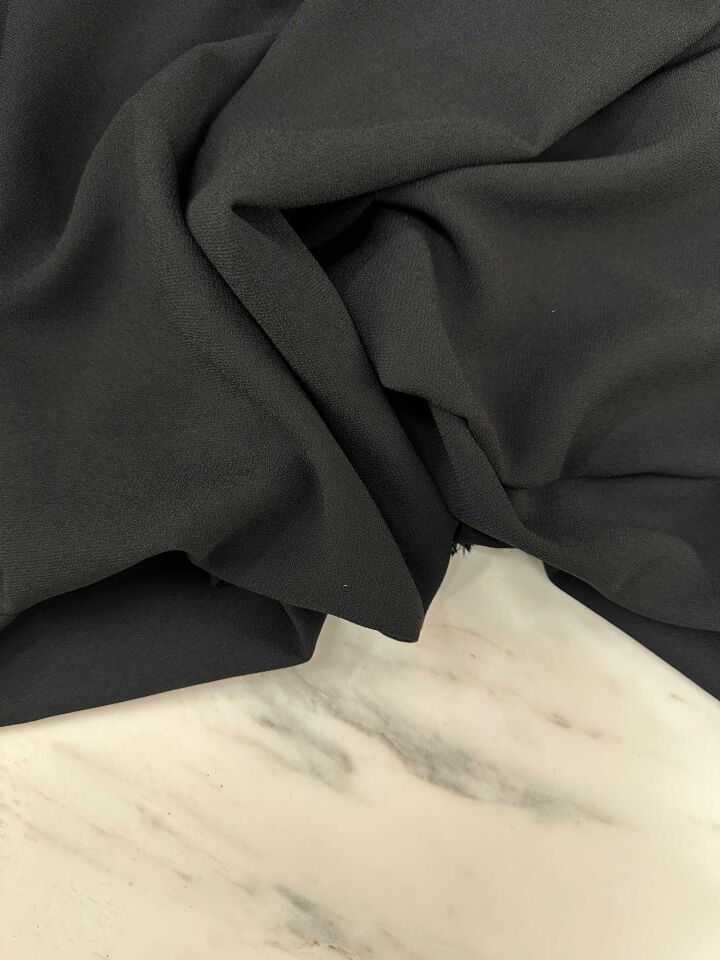 Siyah İthal Rubi Krep Elbise Etek Abaya Pantolon