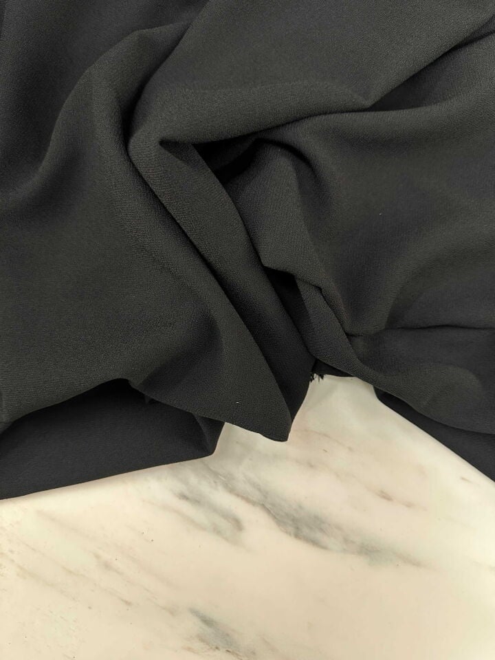 Siyah İthal Rubi Krep Elbise Etek Abaya Pantolon