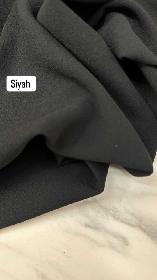 Siyah İthal Rubi Krep Elbise Etek Abaya Pantolon