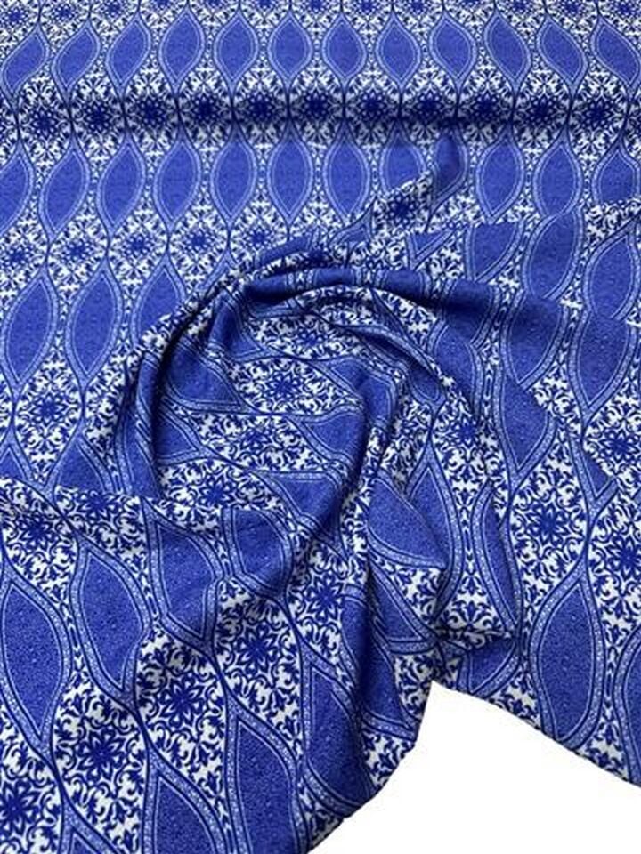 Özbek Desen Elbiselik Gömleklik Krep Kumaş