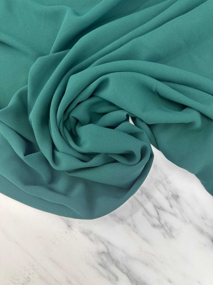 Zümrüt Yeşili İthal Rubi Krep Elbise Etek Abaya Pantolon