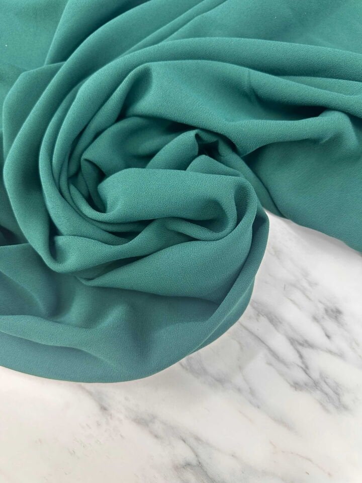 Zümrüt Yeşili İthal Rubi Krep Elbise Etek Abaya Pantolon