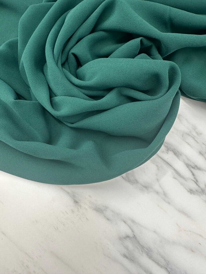 Zümrüt Yeşili İthal Rubi Krep Elbise Etek Abaya Pantolon