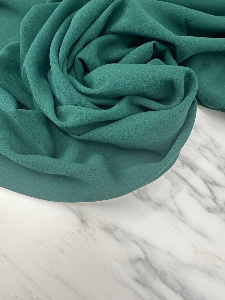 Zümrüt Yeşili İthal Rubi Krep Elbise Etek Abaya Pantolon