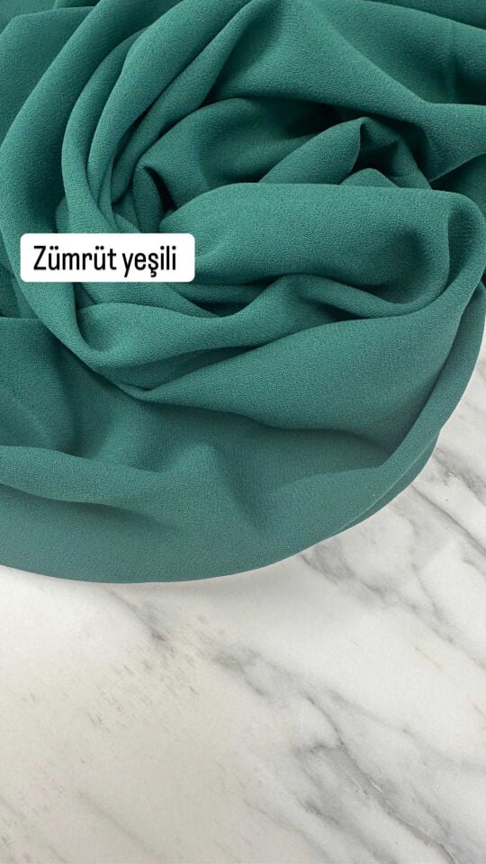 Zümrüt Yeşili İthal Rubi Krep Elbise Etek Abaya Pantolon
