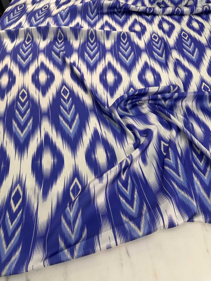 Desenli İpek Saten Elbise Etek Gömlek Şalvar