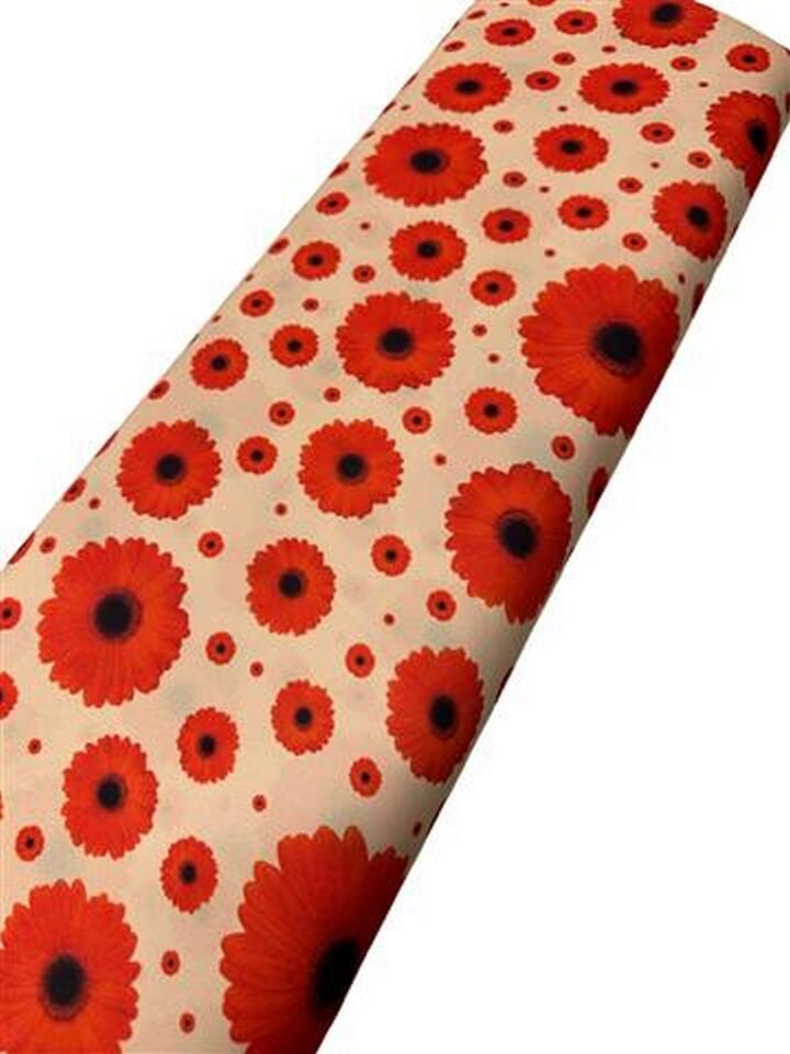 Geranium Desen Elbiselik Gömleklik Krep Kumaş