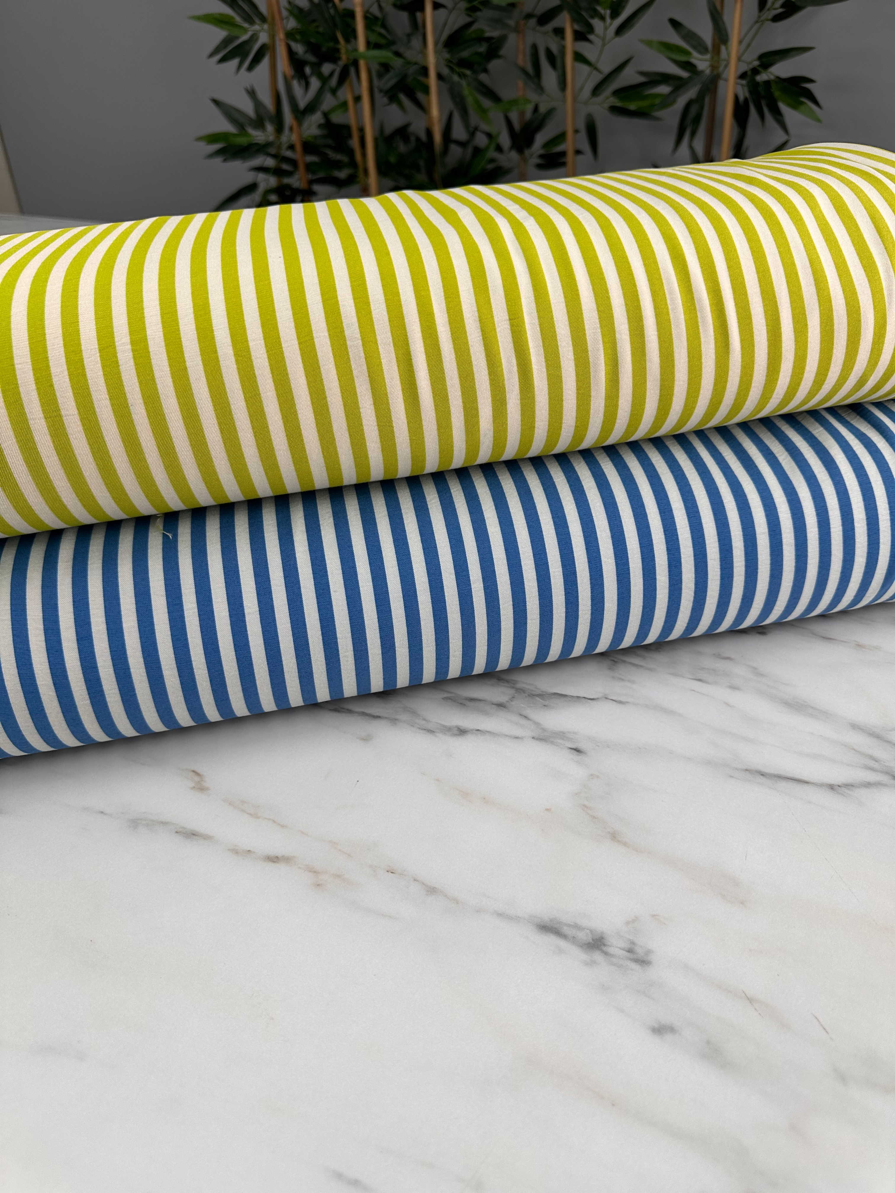 Boyuna Çizgili Yüzde Yüz Pamuklu Elbise Gömlek Tunik