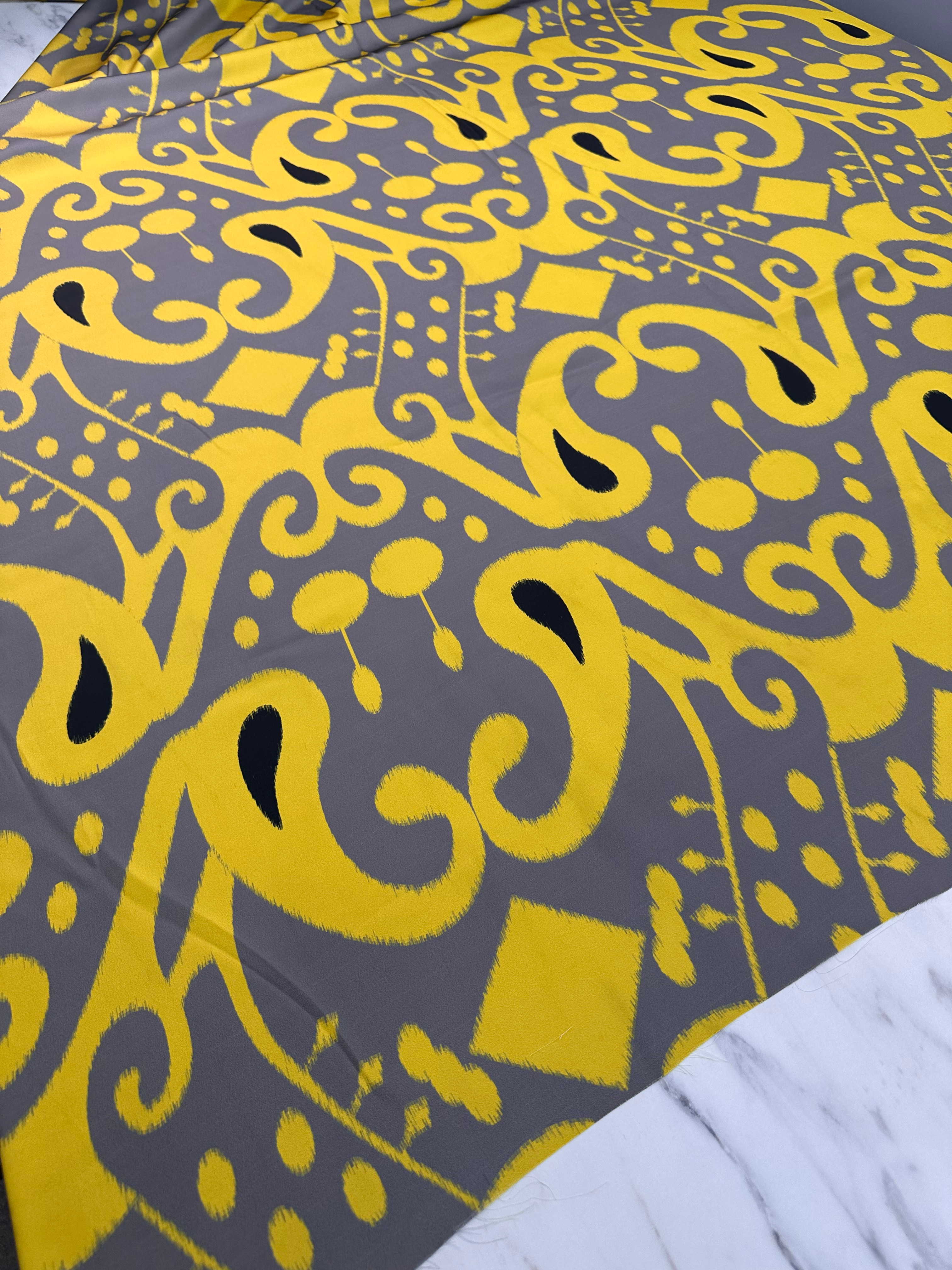 Desenli İpek Saten Elbise Etek Gömlek Şalvar