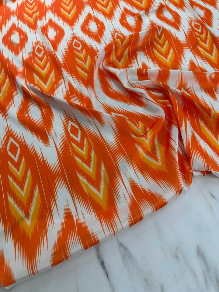 Desenli İpek Saten Elbise Etek Gömlek Şalvar