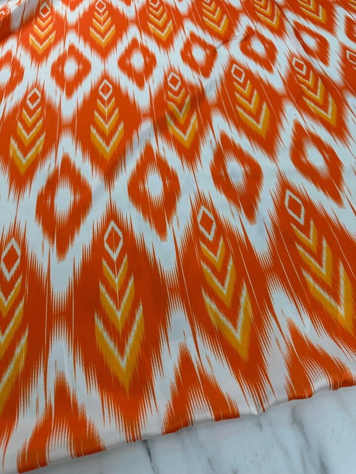 Desenli İpek Saten Elbise Etek Gömlek Şalvar