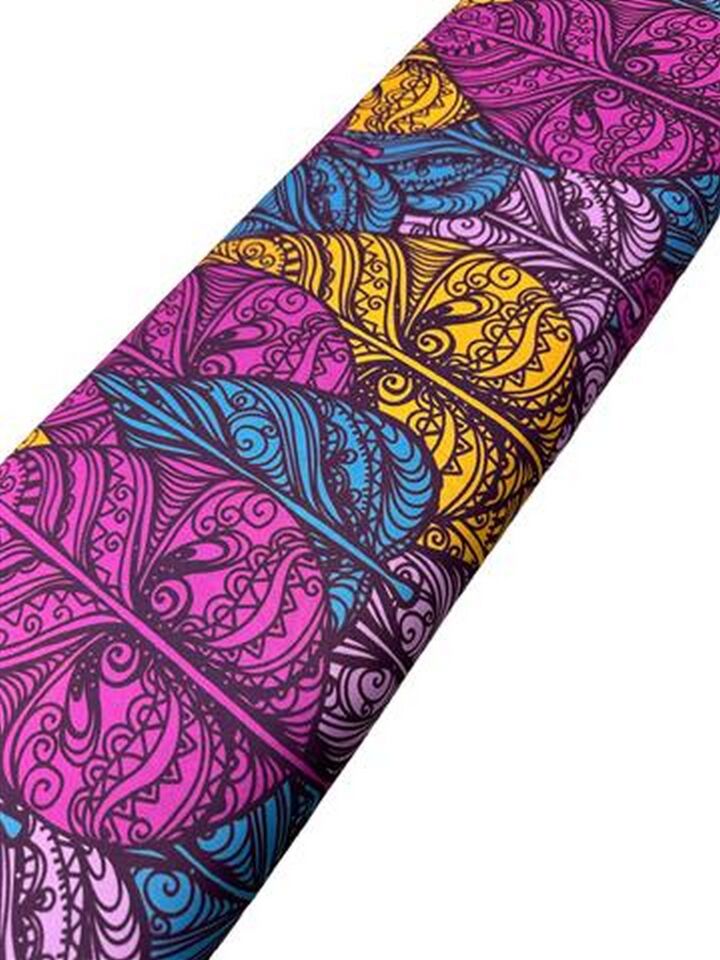 Yaprak Desen Elbiselik Gömleklik Krep Kumaş