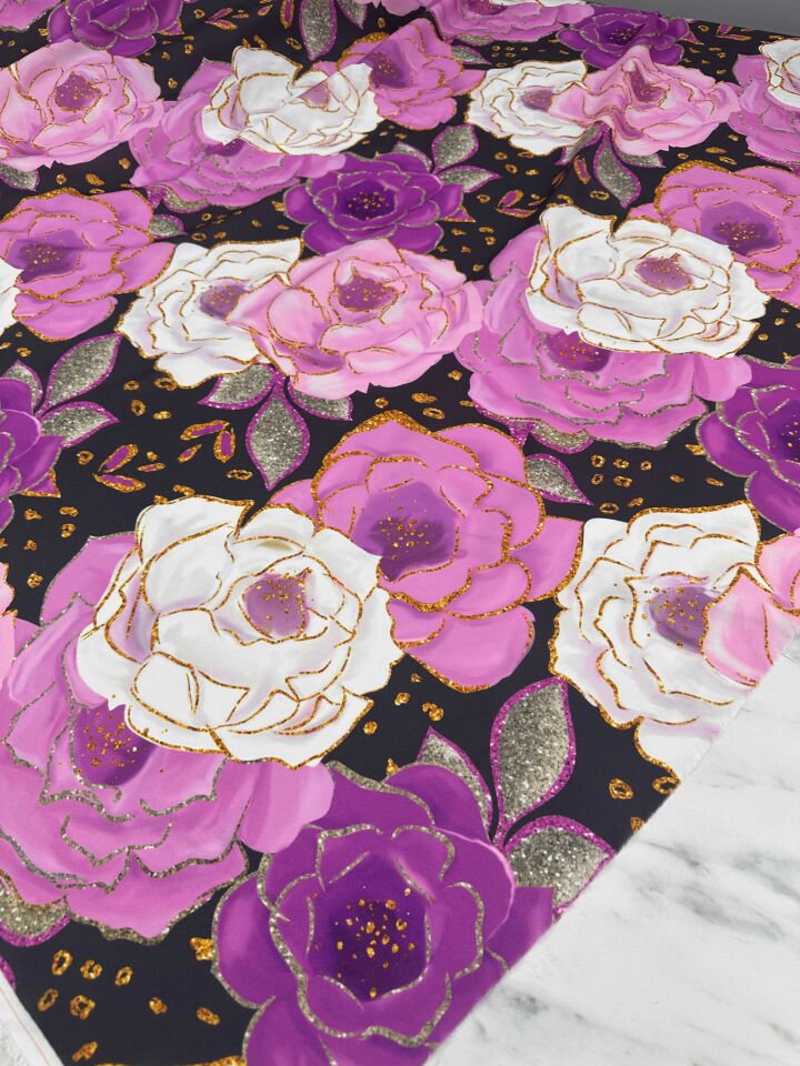 Desenli Krep KUmaş Elbise Etek Gömlek Şalvar