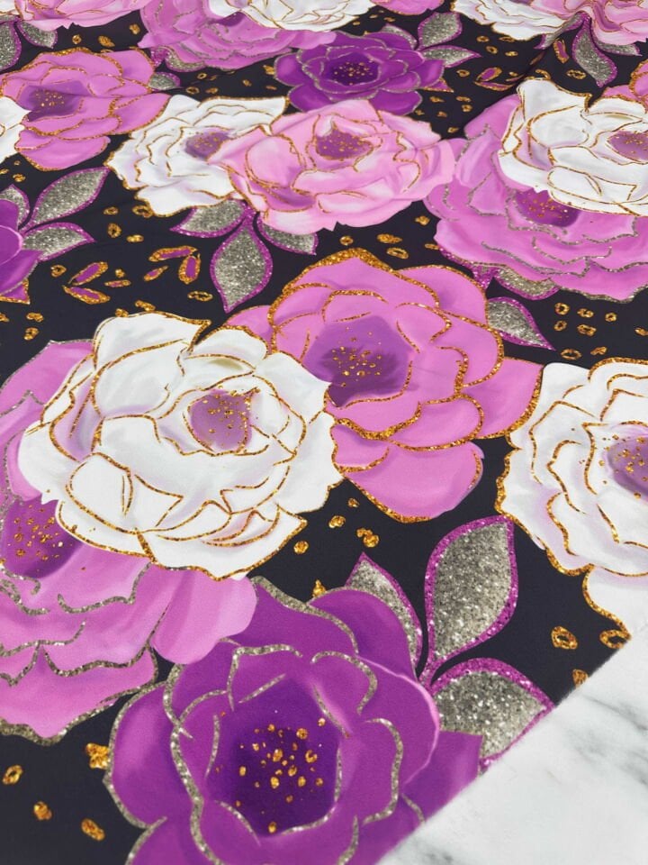 Desenli Krep KUmaş Elbise Etek Gömlek Şalvar