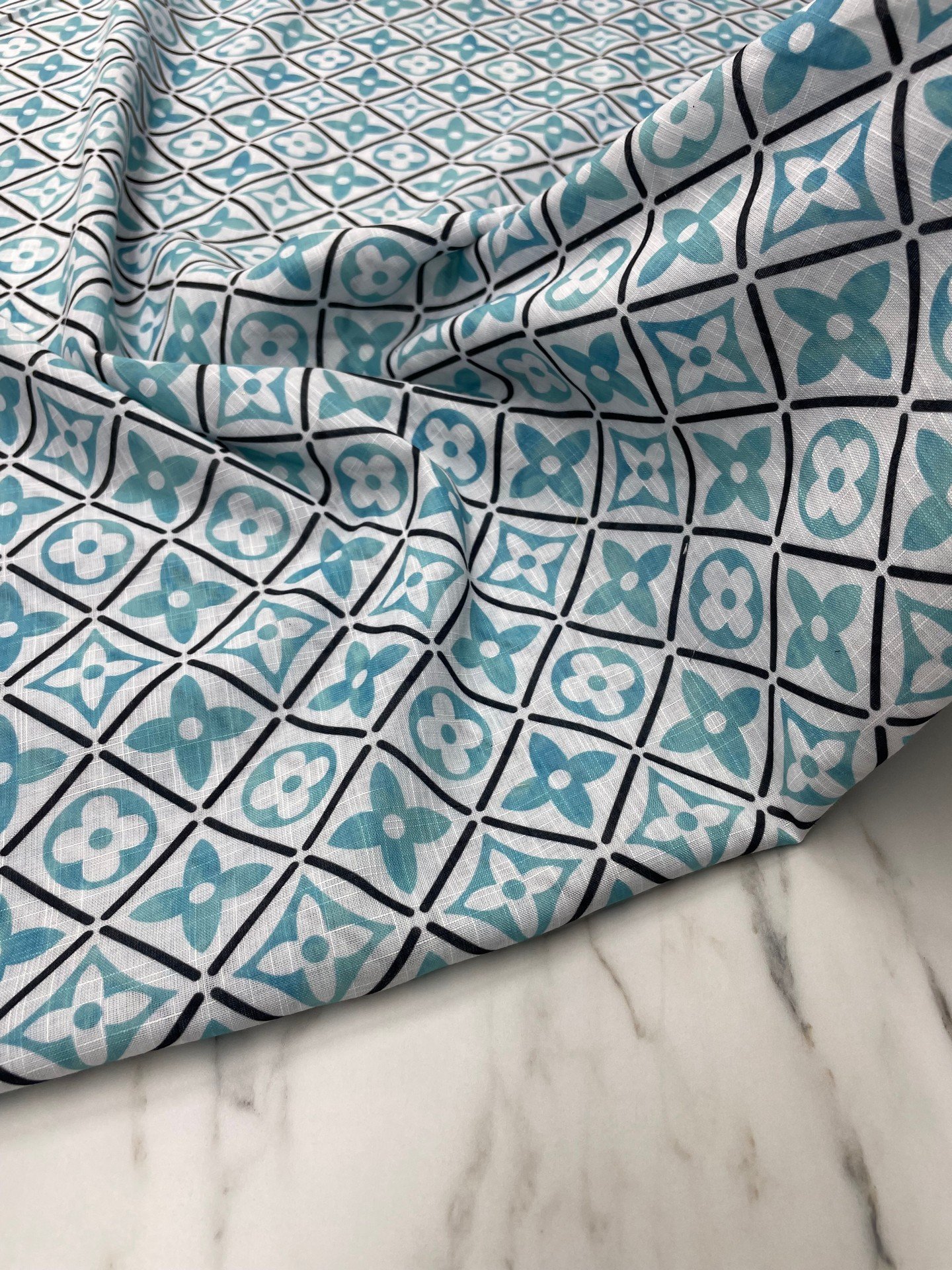 Lv Desen Elbiselik Pantolonluk  Keten Kumaş