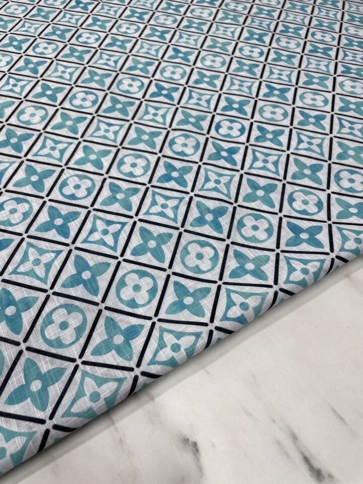 Lv Desen Elbiselik Pantolonluk  Keten Kumaş