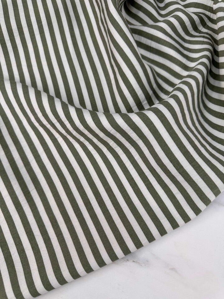 Boyuna Çizgili Yüzde Yüz Pamuklu Elbise Gömlek Tunik