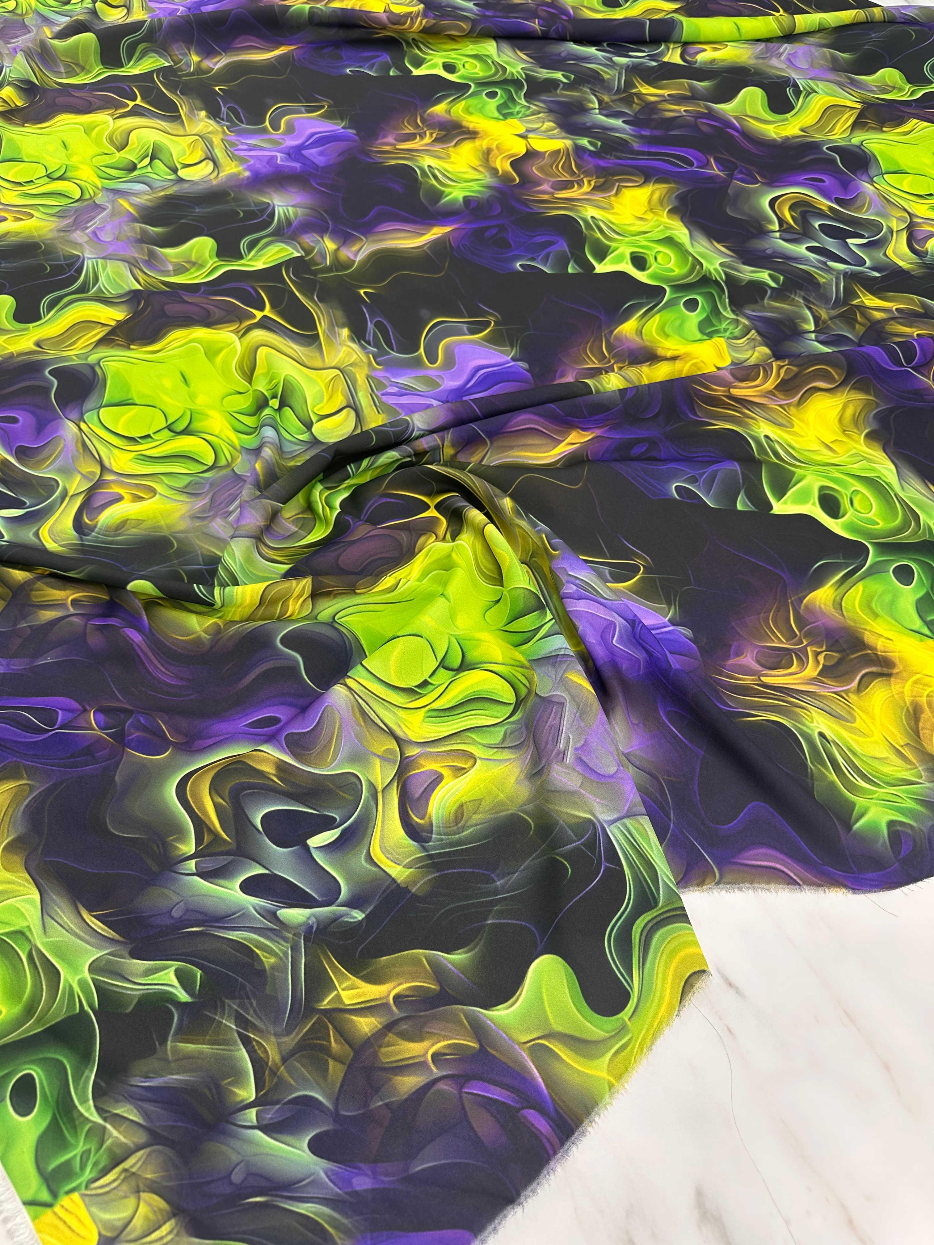 Desenli Krep Kumaş Elbise Etek Gömlek Şalvar